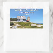 Whitehead Island Lighthouse, Maine Rechthoekige Sticker (Tas)