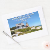 Whitehead Island Lighthouse, Maine Rechthoekige Sticker (Envelop)