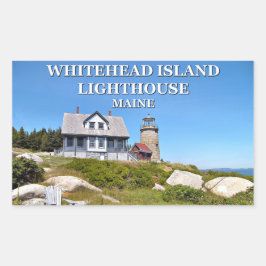 Whitehead Island Lighthouse, Maine Rechthoekige Sticker