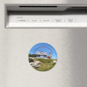 Whitehead Island Lighthouse Maine Round Magnet (Insitu (Vaatwasser))