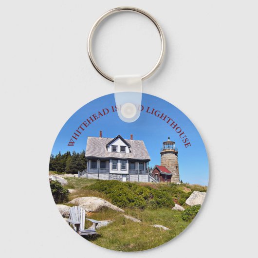 Whitehead Island Lighthouse, Maine Sleutelhanger (Voorkant)