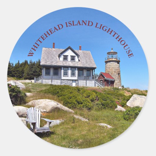 Whitehead Island Lighthouse Maine Sticker (Voorkant)