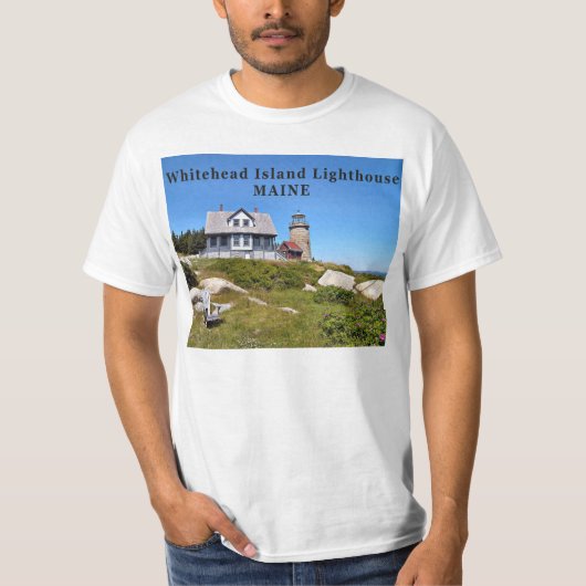 Whitehead Island Lighthouse, Maine T-Shirt (Voorkant)