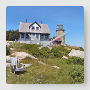 Whitehead Island Lighthouse, Maine Vierkante Klok