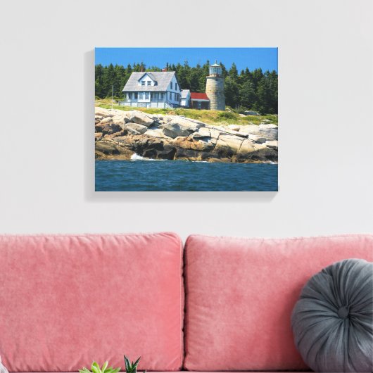Whitehead Island Lighthouse Maine Wrapped Canvas (Insitu (Woonkamer))