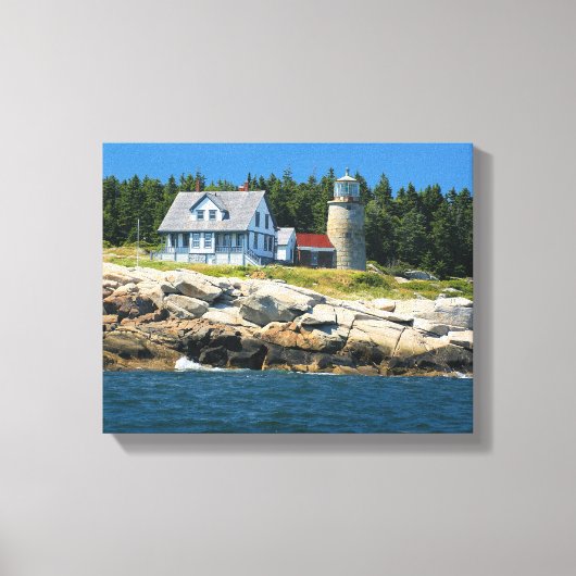 Whitehead Island Lighthouse Maine Wrapped Canvas (Voorkant)