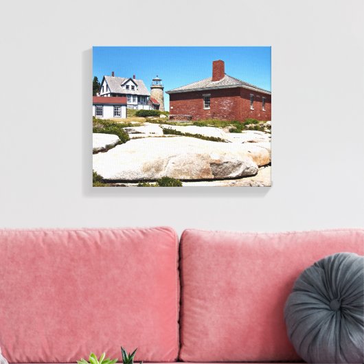 Whitehead Island Lighthouse Maine Wrapped Canvas (Insitu (Woonkamer))