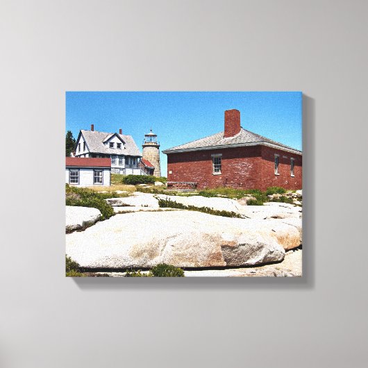 Whitehead Island Lighthouse Maine Wrapped Canvas (Voorkant)