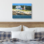 Whitehead Island Lighthouse Maine Wrapped Canvas Afdruk (Insitu (Slaapkamer))