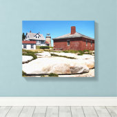 Whitehead Island Lighthouse Maine Wrapped Canvas Afdruk (Insitu (Houten vloer))