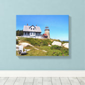 Whitehead Island Lighthouse Maine Wrapped Canvas Afdruk (Insitu (Houten vloer))