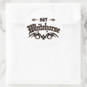 Whitehorse 867 ronde sticker (Tas)