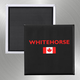 Whitehorse Canada Canadian Flag Dark Color Magneet