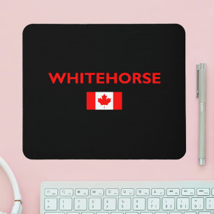 Whitehorse Canada Canadian Flag Dark Color Muismat