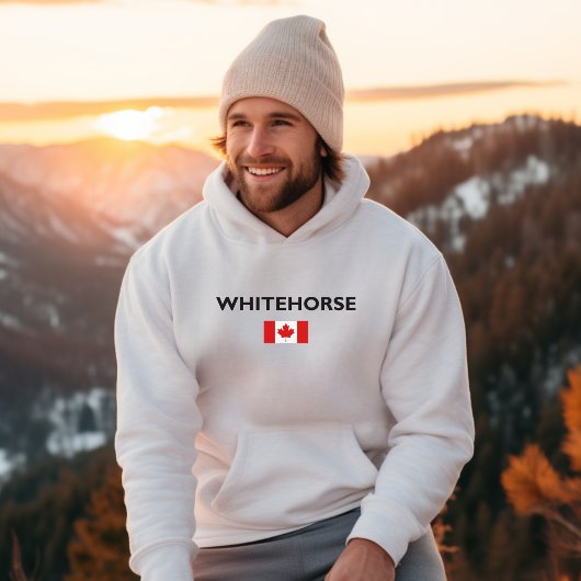 Whitehorse Canada Canadian Flag Light Color Hoodie