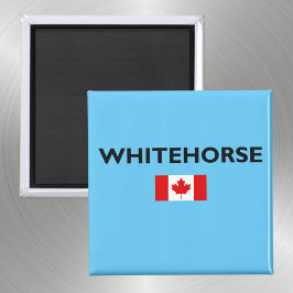 Whitehorse Canada Canadian Flag Light Color Magneet