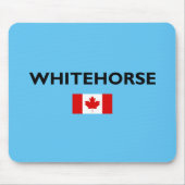 Whitehorse Canada Canadian Flag Light Color Muismat (Voorkant)