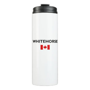 Whitehorse Canada Canadian Flag Light Color Thermosbeker