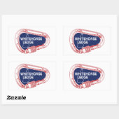 Whitehorse Ledge New Hampshire Klimkarabijnhaken Rechthoekige Sticker (Vel)