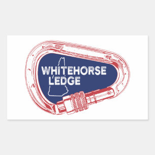 Whitehorse Ledge New Hampshire Klimkarabijnhaken Rechthoekige Sticker