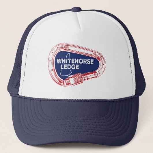 Whitehorse Ledge New Hampshire Klimkarabijnhaken Trucker Pet (Voorkant)