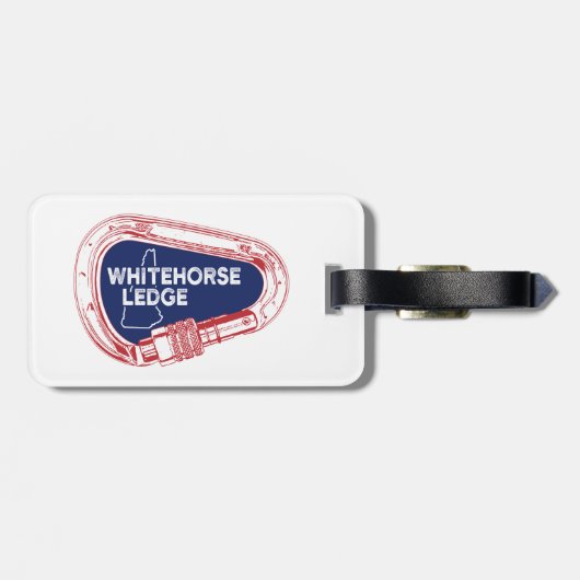 Whitehorse Ledge New Hampshire Klimmen Carabiner Bagagelabel (Achterkant horizontaal)