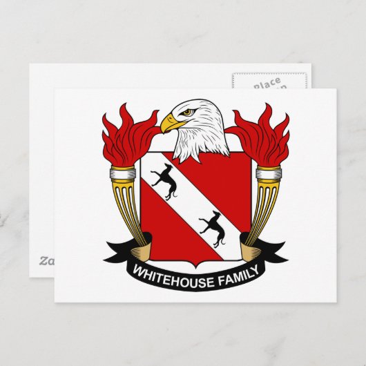 Whitehouse Family Crest Briefkaart (Voorkant / Achterkant)