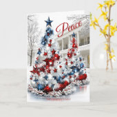 Whitehouse Festive USA Kerstbomen Kaart (Gele Bloem)