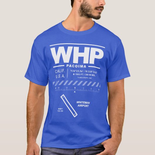 Whiteman Airport / Airpark WHP T-shirt (Voorkant)