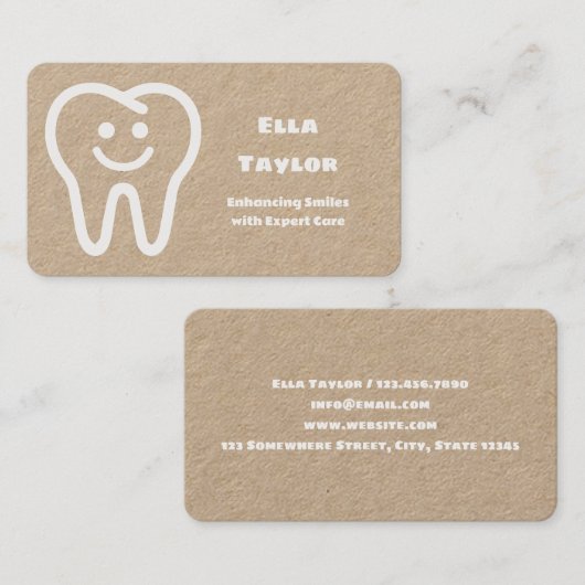 Whitening Smile Tandheelkundige Premium Visitekaartje (Voorkant / Achterkant)