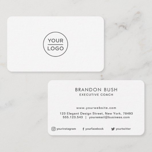 Whitepaper Aangepaste logo visitekaartjes (Voorkant / Achterkant)