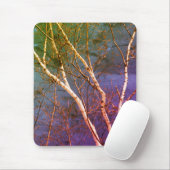 Whitepaper - Birch Tree Blue Sky Natuur Art Muismat (Met muis)