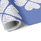 Whitepaper en blauw omslagpapier cadeaupapier (Rol Hoek)