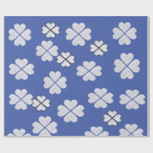 Whitepaper en blauw omslagpapier cadeaupapier (Vlak)