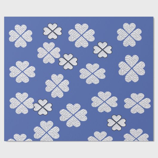 Whitepaper en blauw omslagpapier cadeaupapier (Vlak)