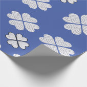 Whitepaper en blauw omslagpapier cadeaupapier (Hoek)