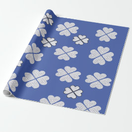 Whitepaper en blauw omslagpapier cadeaupapier