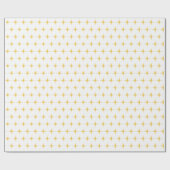 Whitepaper en Gold Stars Holiday Wrapping Paper Cadeaupapier (Vlak)