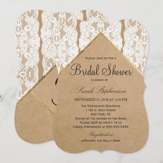 Whitepaper, Gold en gerecycleerd, voor chic & Clas Kaart (Voorkant / Achterkant)