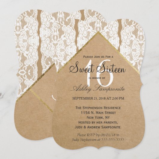 Whitepaper, Gold en gerecycleerd, voor chic & Clas Kaart (Voorkant / Achterkant)