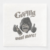 Whitepaper Gorilla Beer Napkin Servet (Voorkant)