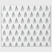 Whitepaper met minimale stijl voor kerstmis cadeaupapier (Vlak)