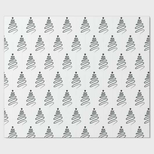 Whitepaper met minimale stijl voor kerstmis cadeaupapier (Vlak)