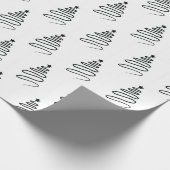 Whitepaper met minimale stijl voor kerstmis cadeaupapier (Hoek)