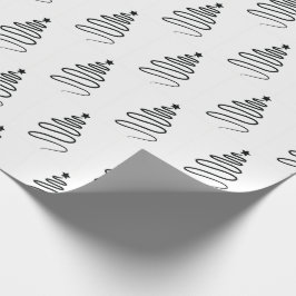 Whitepaper met minimale stijl voor kerstmis cadeaupapier