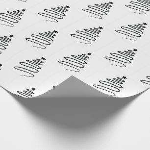 Whitepaper met minimale stijl voor kerstmis cadeaupapier