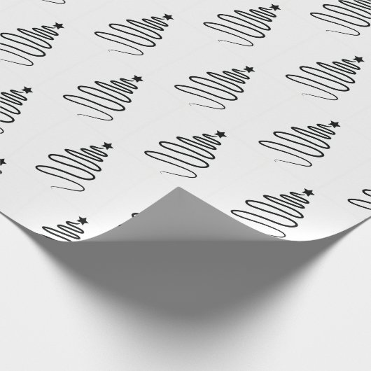 Whitepaper met minimale stijl voor kerstmis cadeaupapier (Hoek)