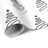 Whitepaper met minimale stijl voor kerstmis cadeaupapier (Rol Hoek)