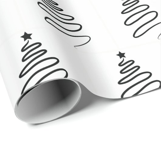 Whitepaper met minimale stijl voor kerstmis cadeaupapier (Rol Hoek)