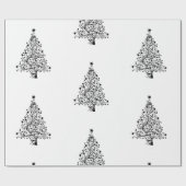 Whitepaper met minimale stijl voor kerstmis cadeaupapier (Vlak)